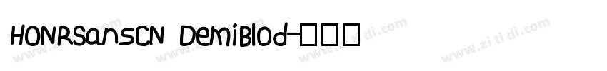 HONRSansCN DemiBlod字体转换